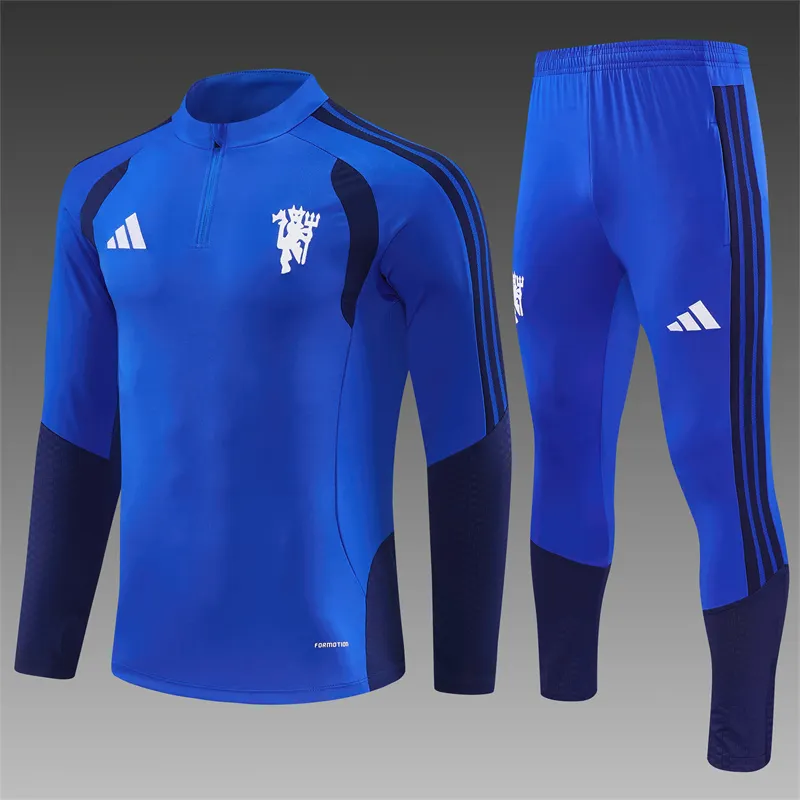 2026-27 Manchester United light blue half-zip training jersey
