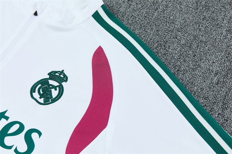2026-27 Real Madrid White Half-Zip Training Jersey