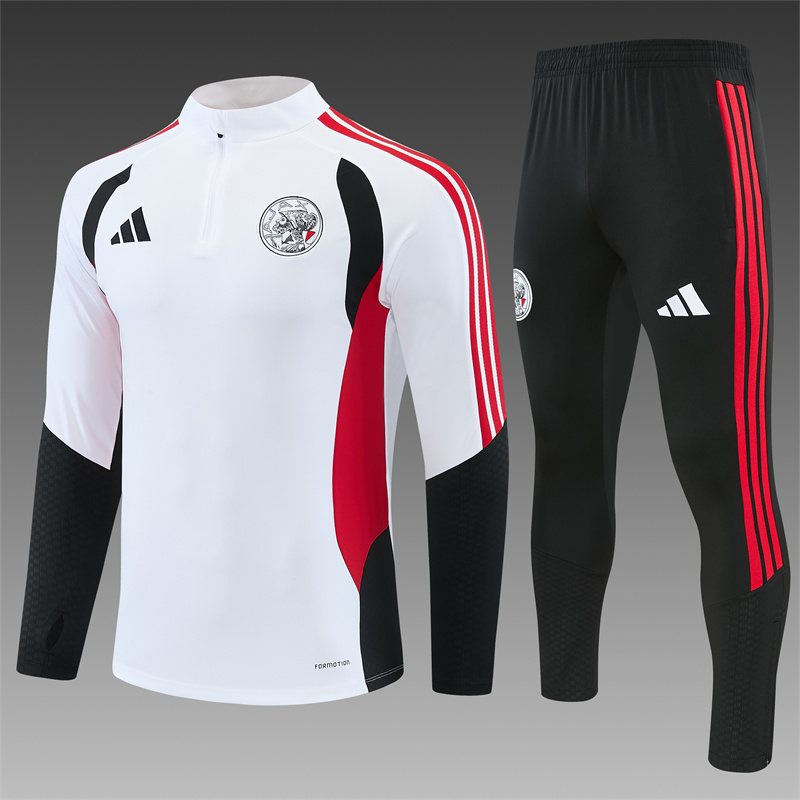 2026-27 Ajax White Half-Zip Training Jersey