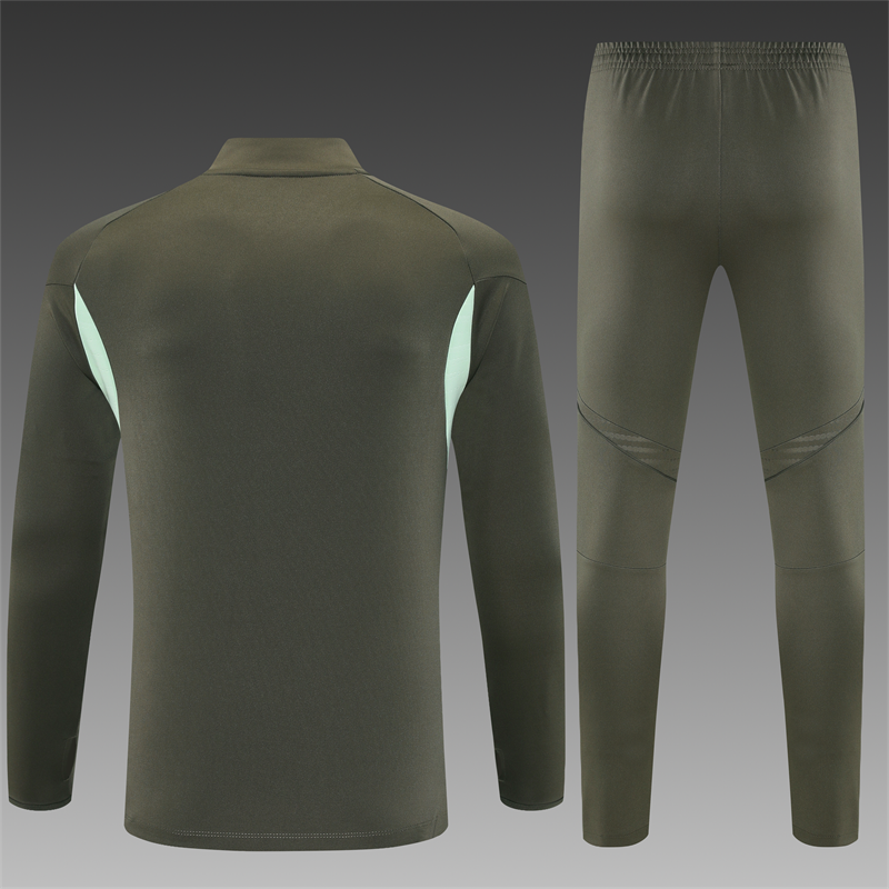 2025-26 Real Madrid Khaki Half-Zip Training Jersey