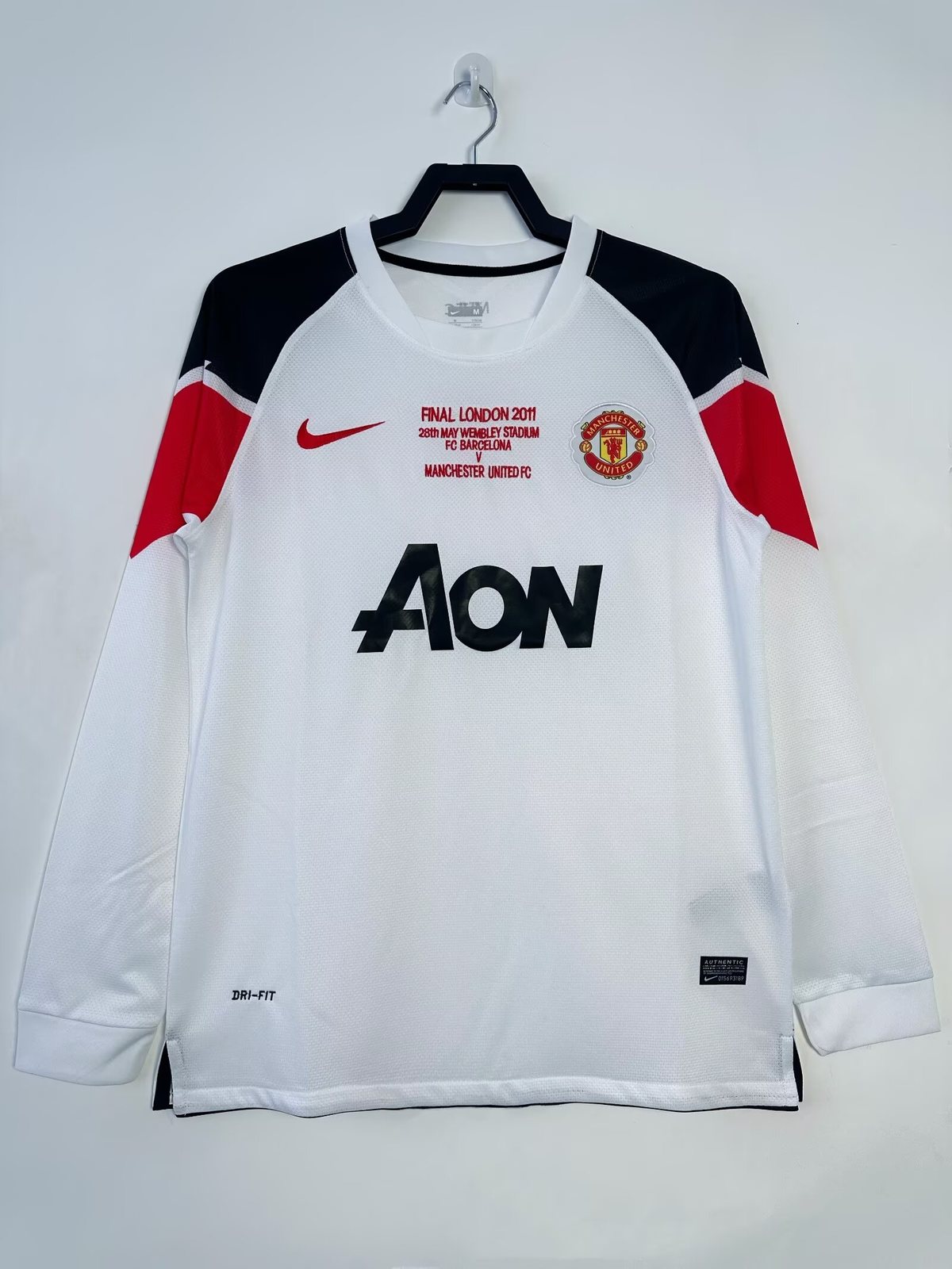 2010-11 Manchester United Away Long Sleeve Retro Shirt