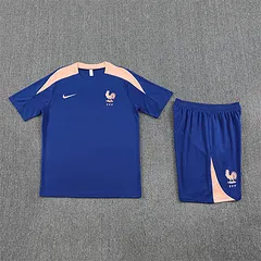 2025-26 France Blue Short Sleeve Training Jersey