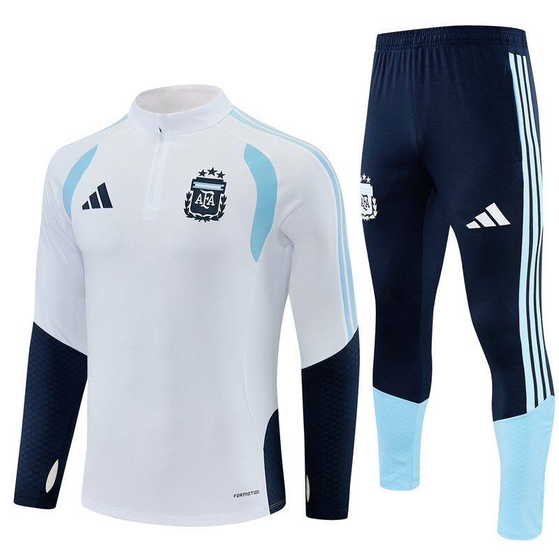 2026-27 Argentina White Half-Zip Training Jersey