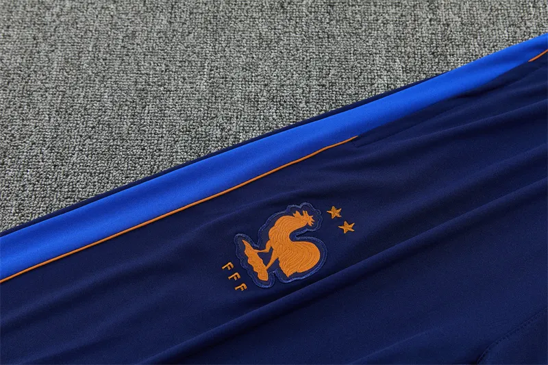 2026-27 France Royal Blue Half-Zip Training Jersey