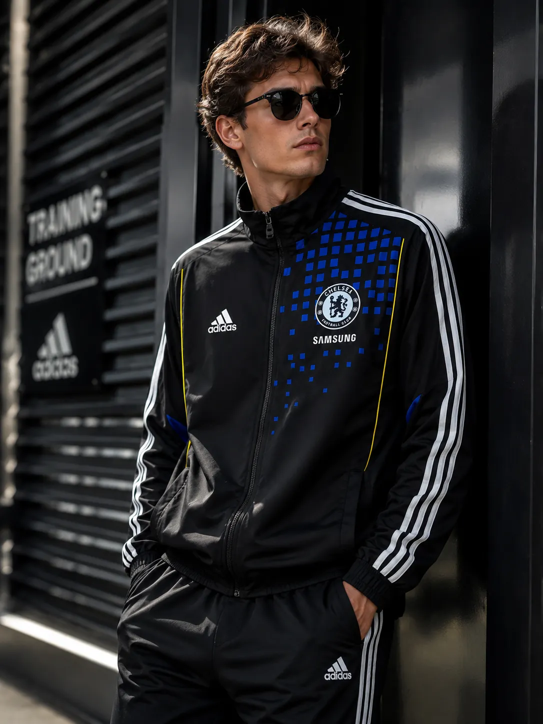 2026-27 Chelsea Black Waterproof Training Windbreaker