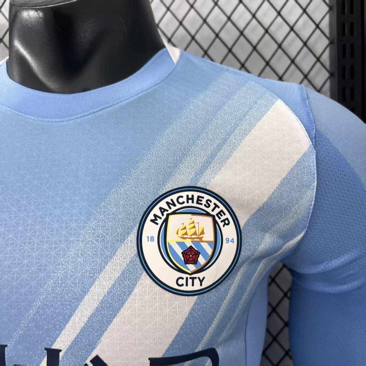 2025-26 Manchester City Home Long-Sleeve Jersey – Player Version