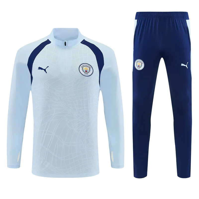 2026-27 Manchester City Light Blue Half-Zip Training Kit