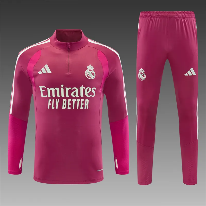 2026-27 Real Madrid Rose-Colored Half-Zip Training Jersey