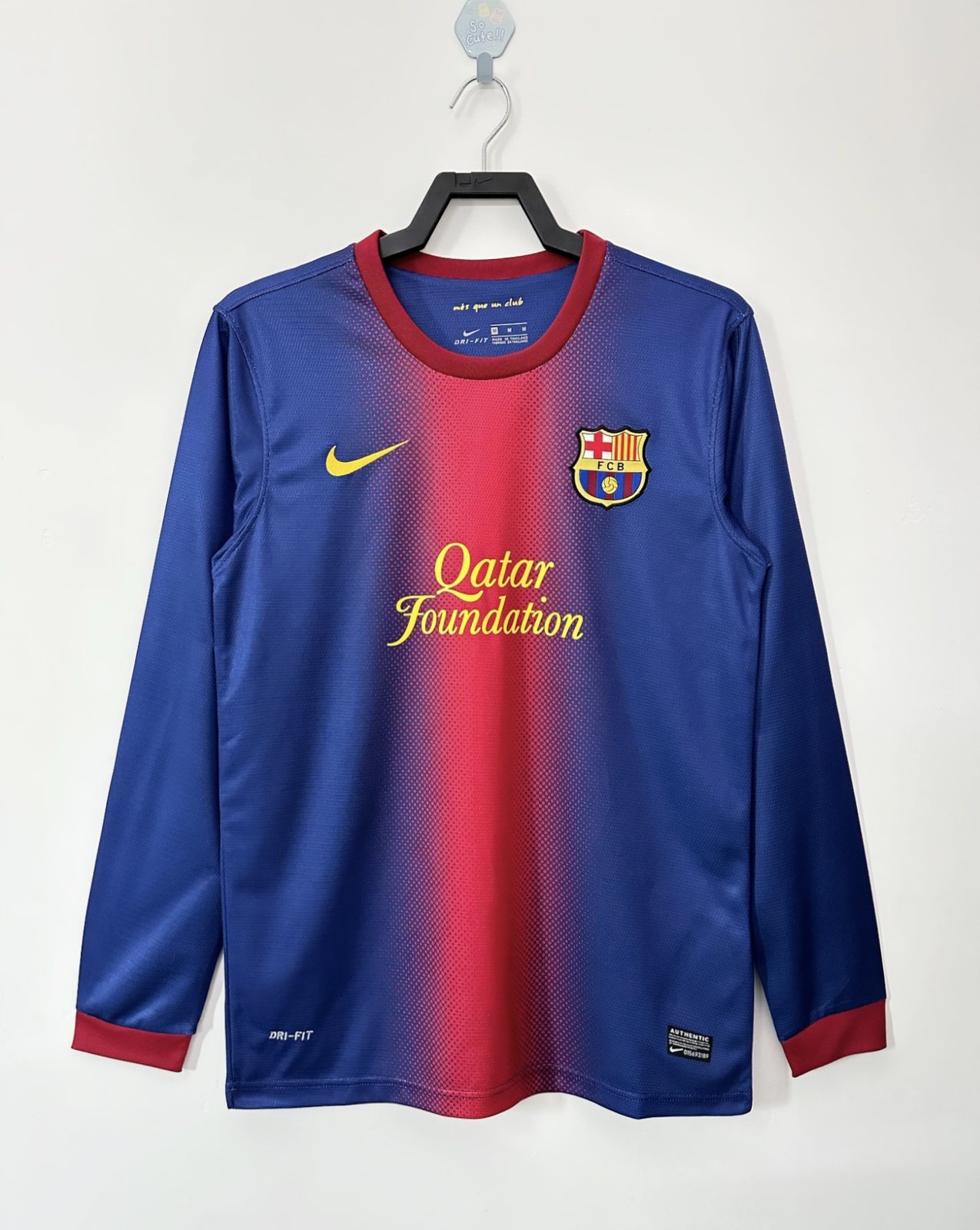 2012-13 Barcelona Home Long Sleeve Retro Jersey