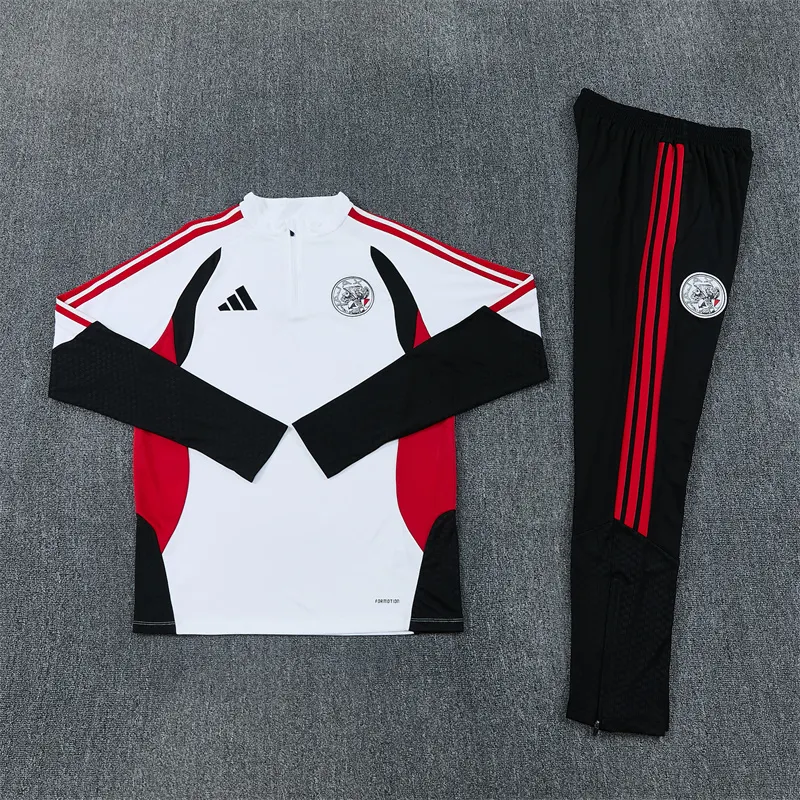 2026-27 Ajax White Half-Zip Training Jersey