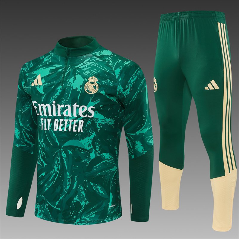 2026-27 Real Madrid Green Half-Zip Training Jersey