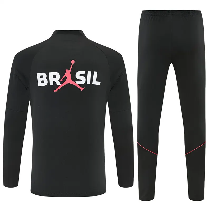 2026-27 Brazil Black Half-Zip Training Jersey