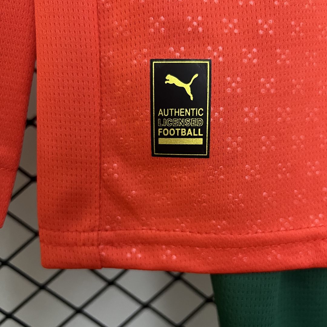 2025-26 Portugal Home Long Sleeve Shirt - Kids