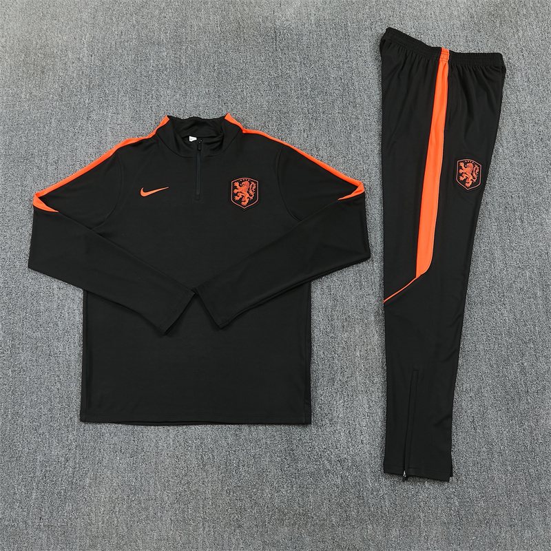 2026-27 Netherlands Royal Black Half-Zip Training Jersey