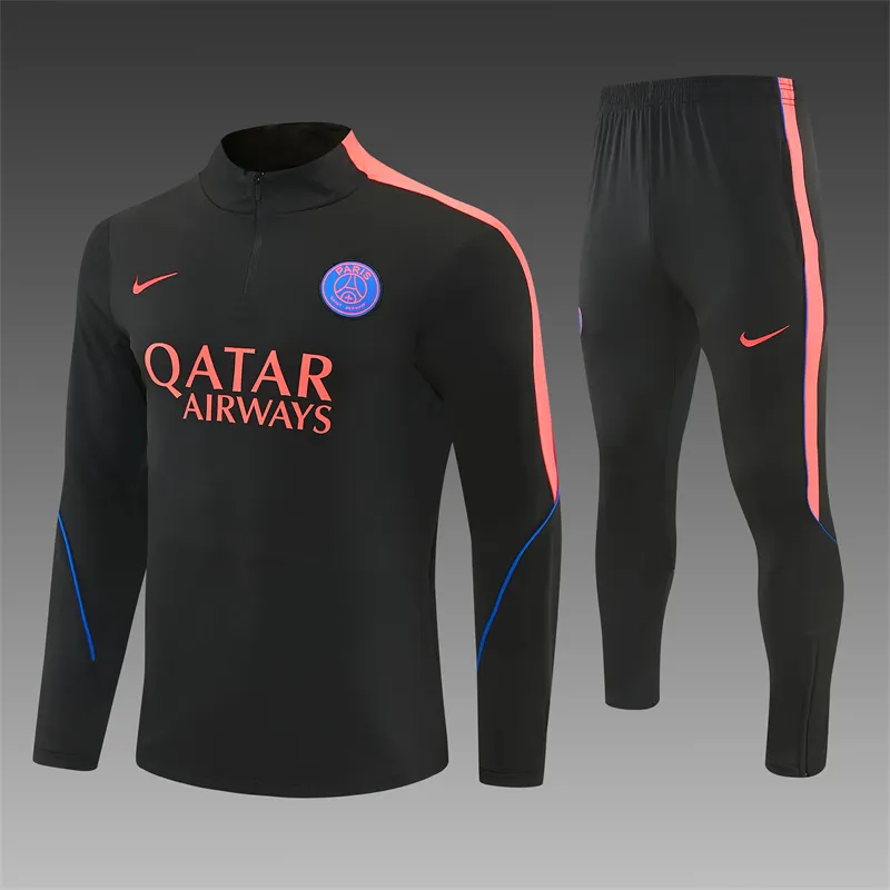 2026-27 Paris Black Half-Zip Training Jersey