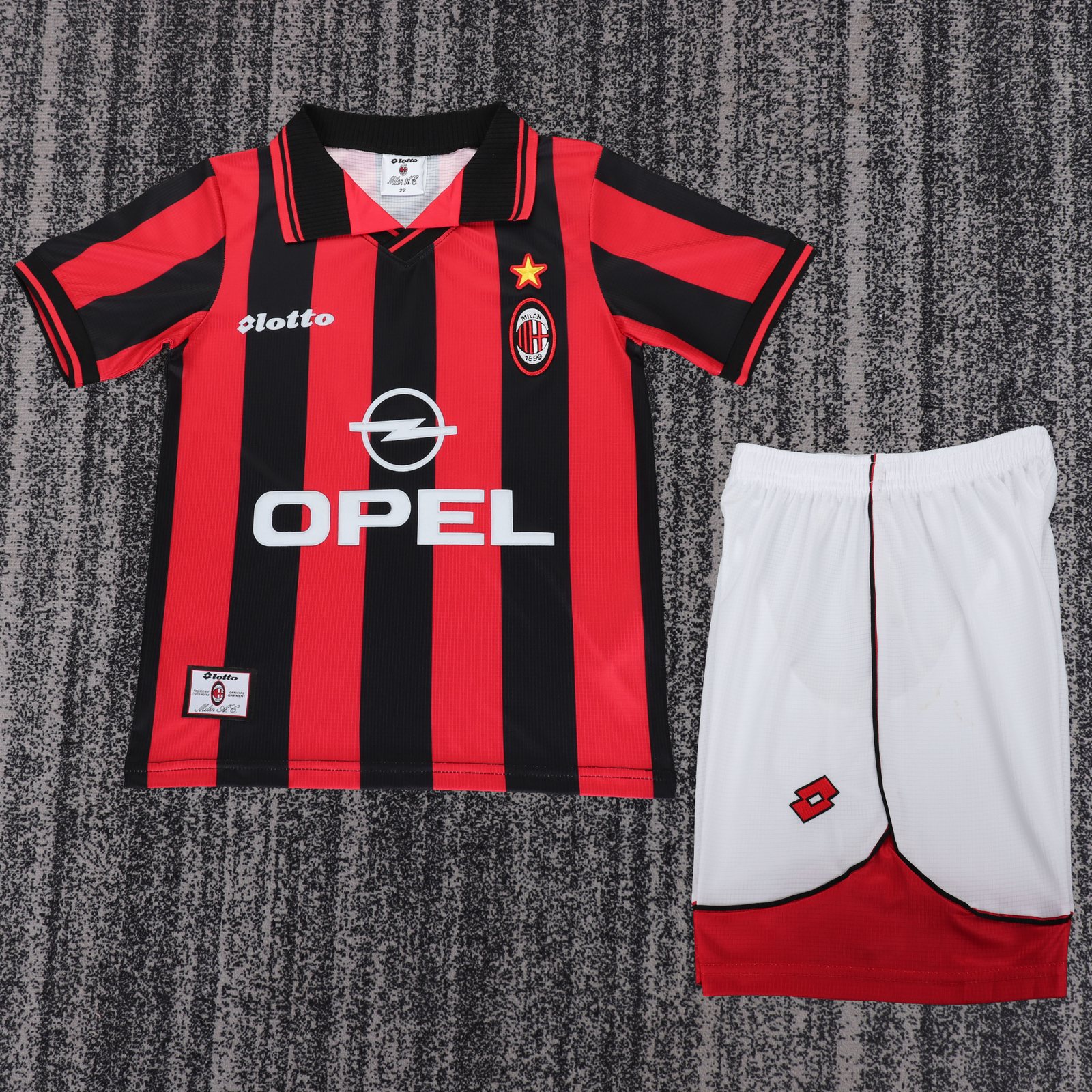1997-98 AC Milan Home Retro Jersey - Kids