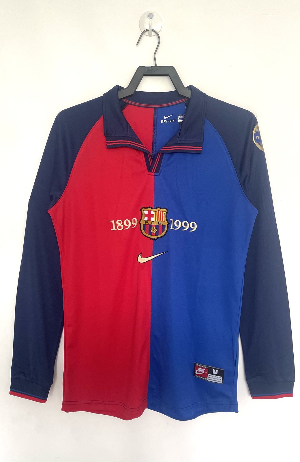 1899-99 Centennial Barcelona Home Long Sleeve Retro Jersey - Commemorative Edition