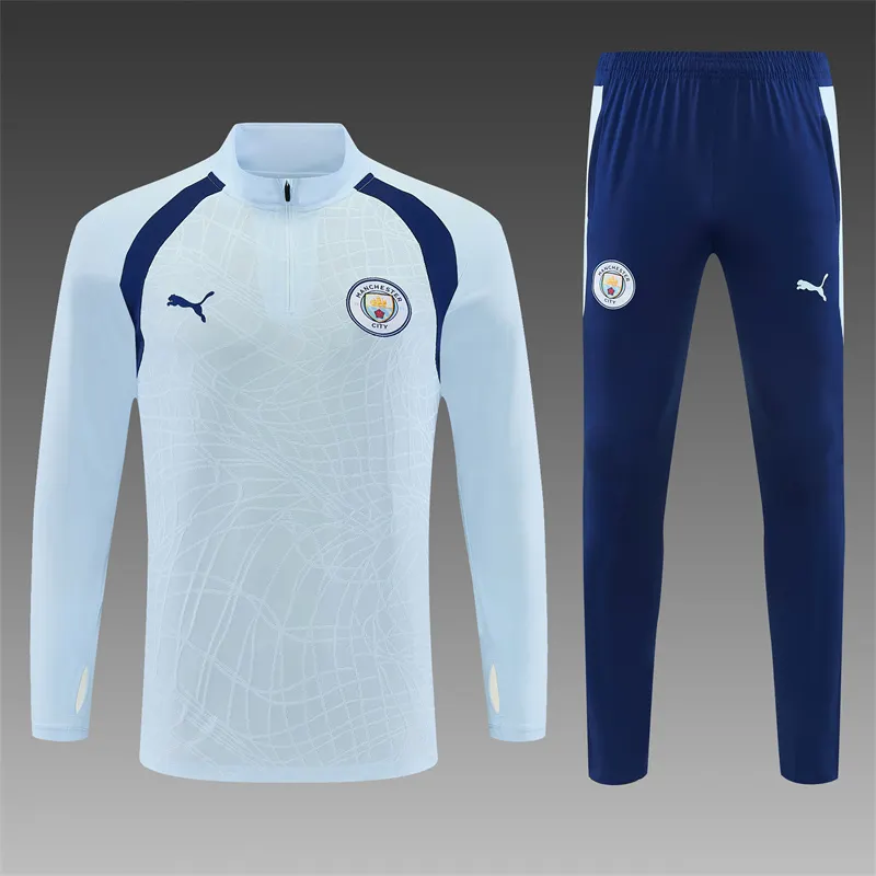 2026-27 Manchester City Light Blue Half-Zip Training Kit