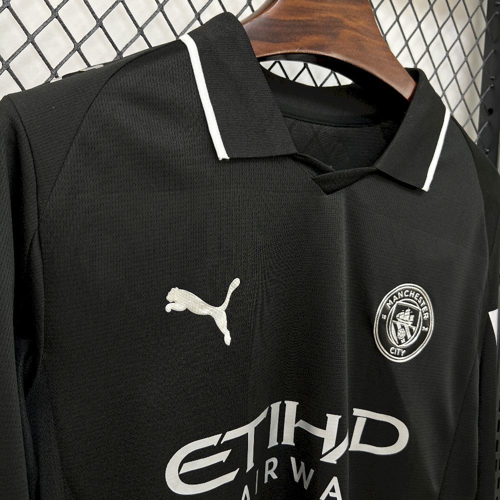 2025-26 Manchester City Away Long-Sleeve Kit – Fan Edition