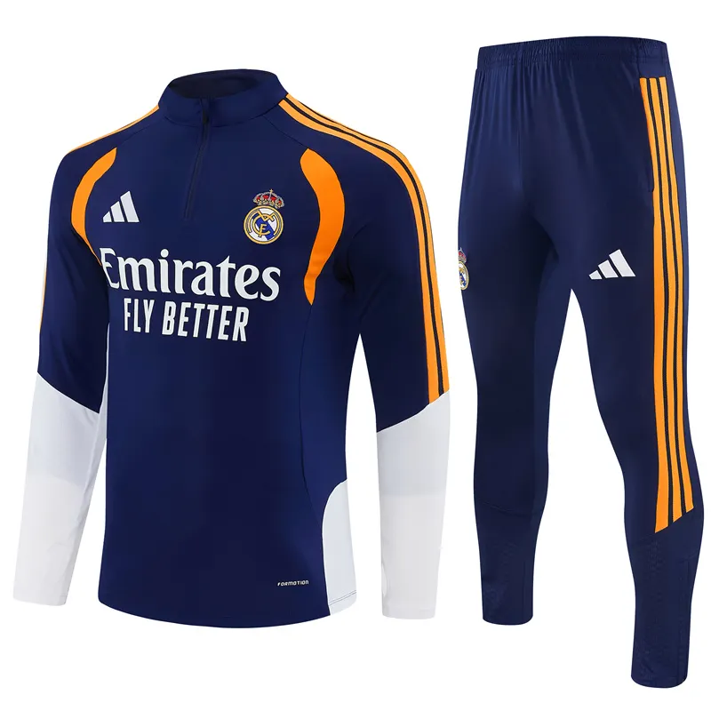 2026-27 Real Madrid Royal Blue Half-Zip Training Jersey