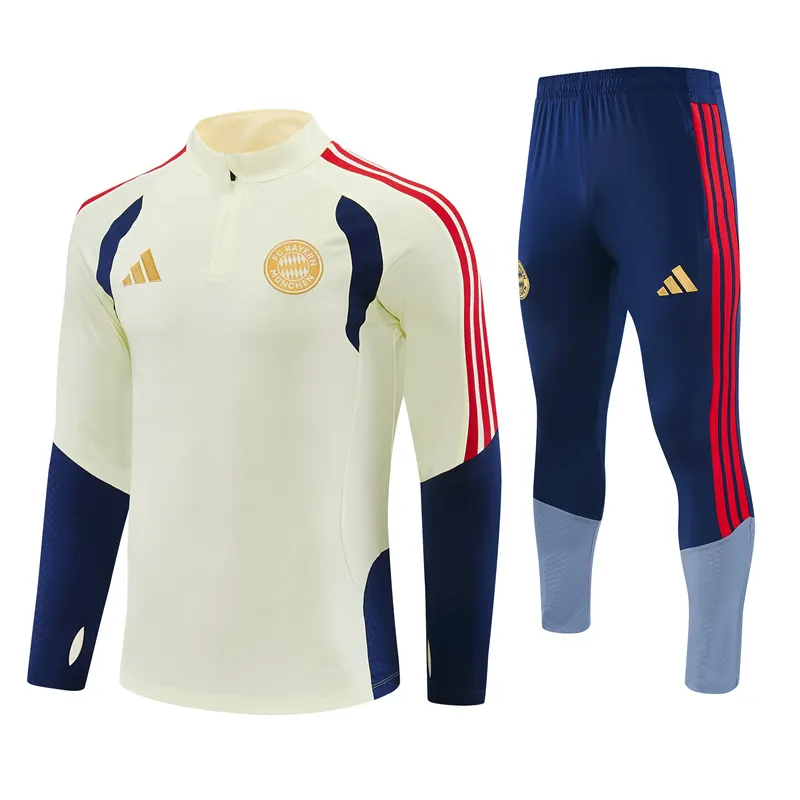 2026-27 Bayern Munich Beige Half-Zip Training Jersey