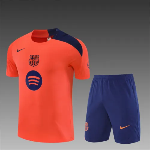2025-26 Barcelona Orange T90 Short Sleeve Training Jersey
