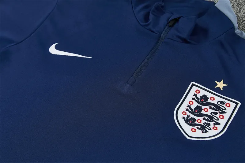 2026-27 England Royal Blue Half-Zip Training Jersey
