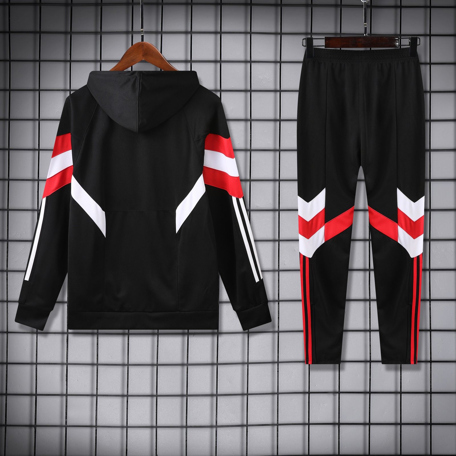 2025-26 Manchester United Black Training Hooded Jersey