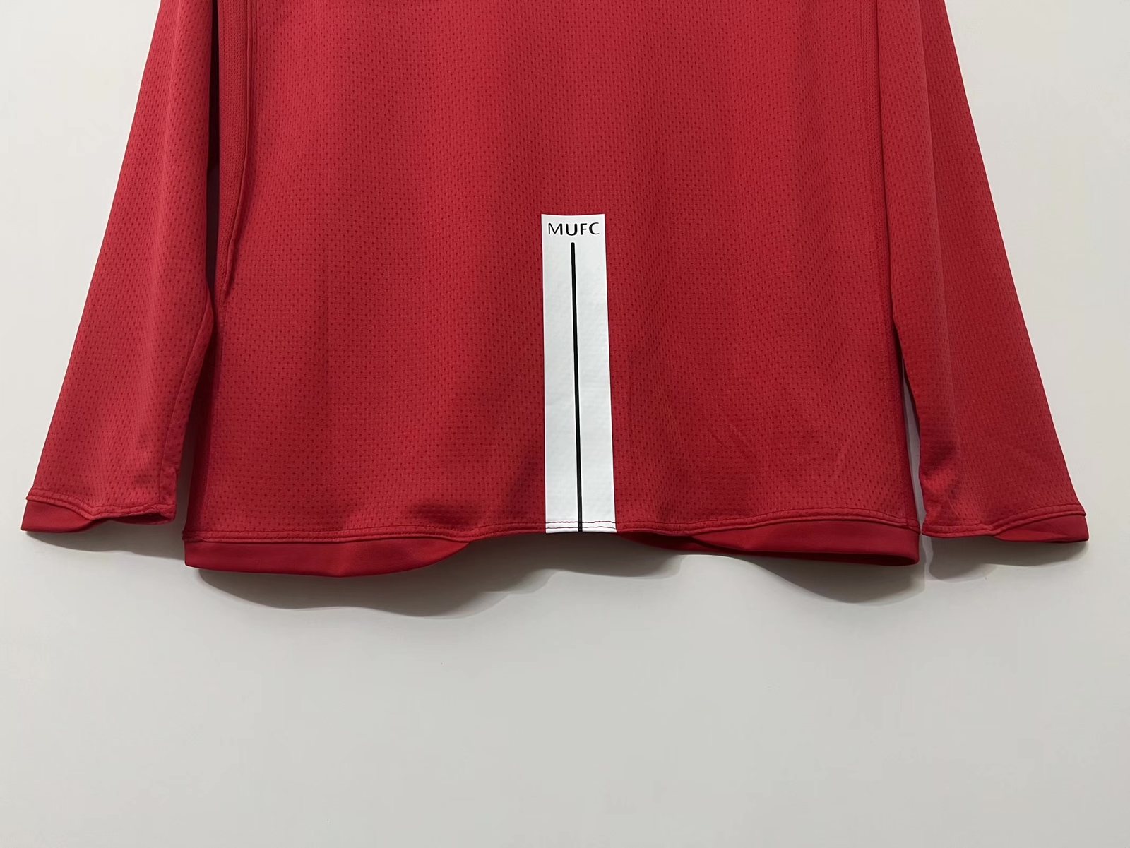 2007-08 Manchester United Home Long Sleeve Retro Shirt - League Plate
