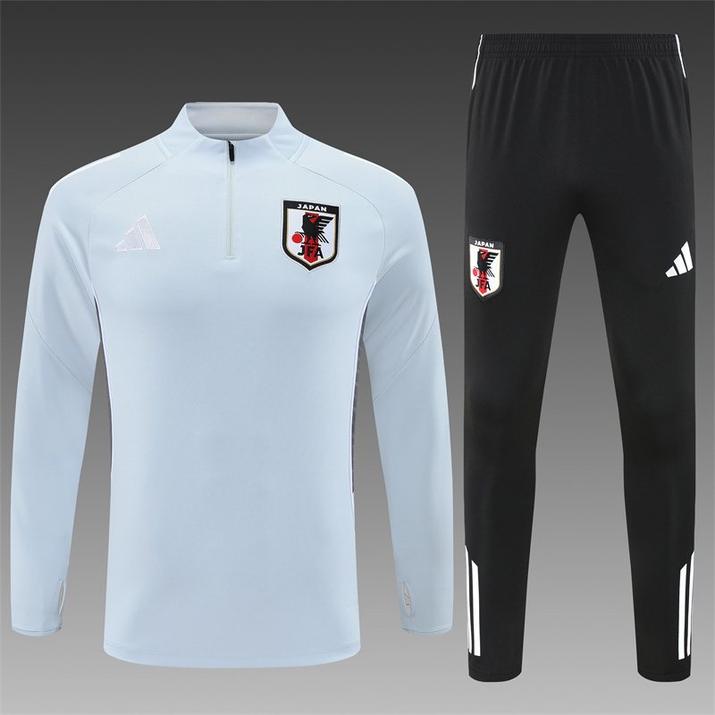 2025-26 Japan Light Grey Half-Zip Training Jersey