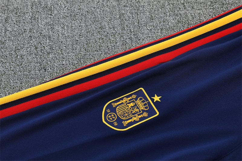 2026-27 Spain Royal Blue Half-Zip Training Jersey
