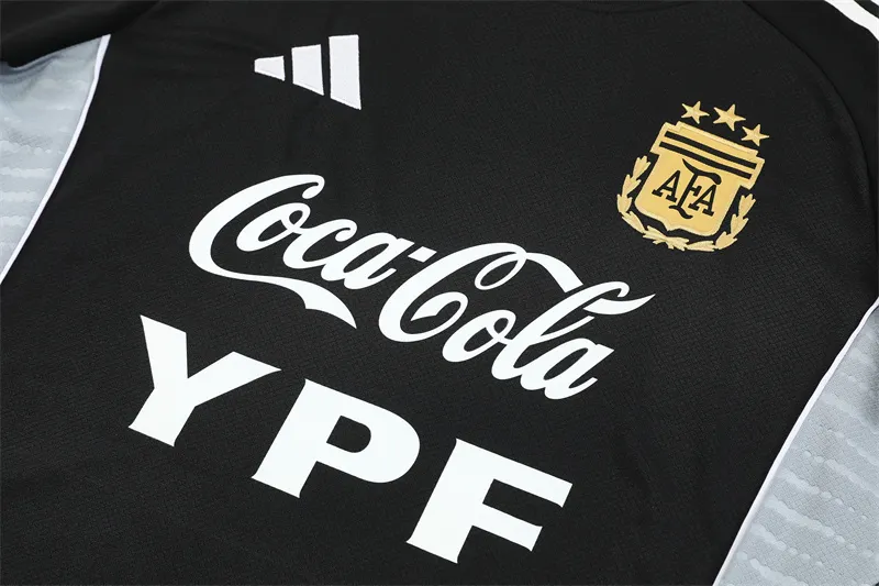 2025-26 Argentina Black Short-Sleeve Training Jersey
