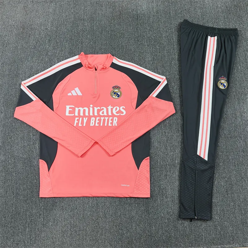 2026-27 Real Madrid Pink Half-Zip Training Jersey