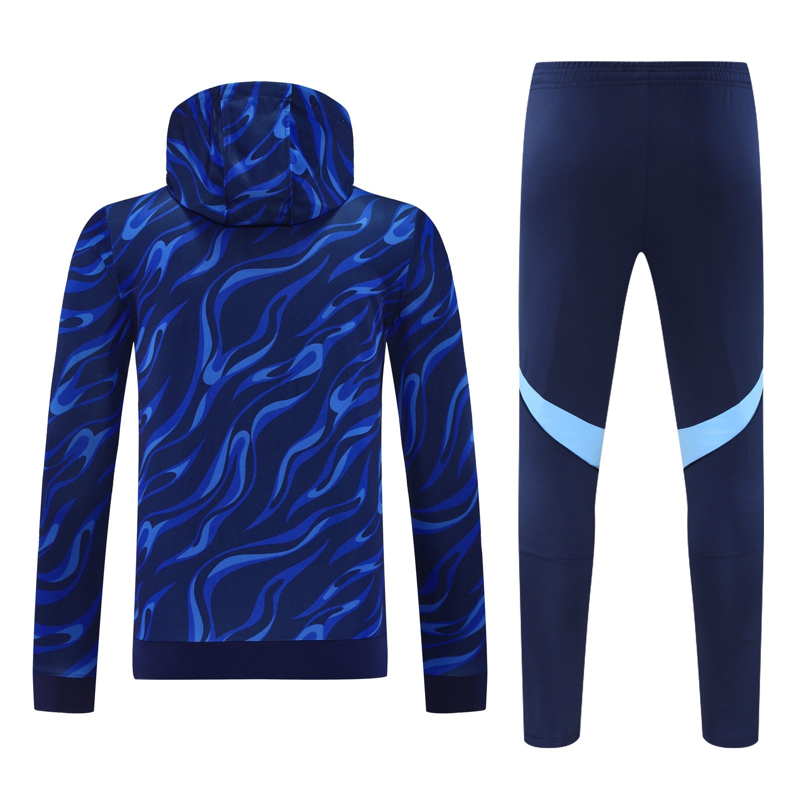 2025-26 Real Madrid Blue Hooded Training Jersey