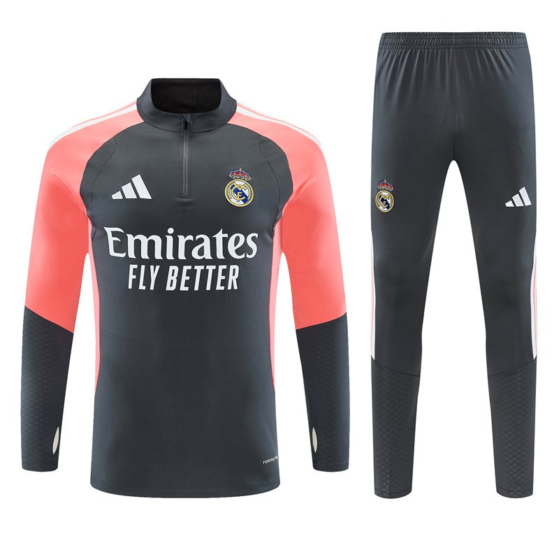 2026-27 Real Madrid Dark Grey Half-Zip Training Jersey