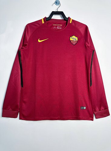2017-18 Roma Home Long Sleeve Retro Jersey