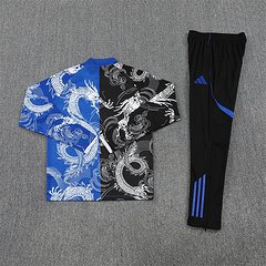 2025-26 Real Madrid Black and Blue Special Edition Half-Draw Training Jersey