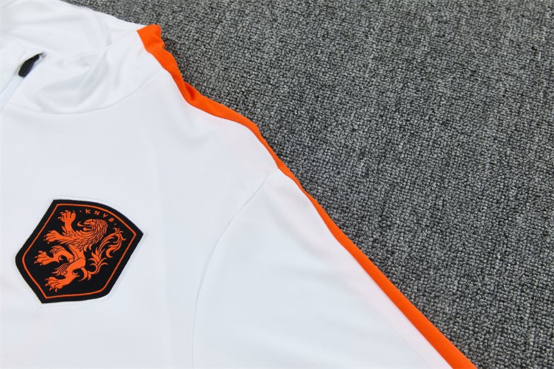 2026-27 Netherlands White Half-Zip Training Jersey