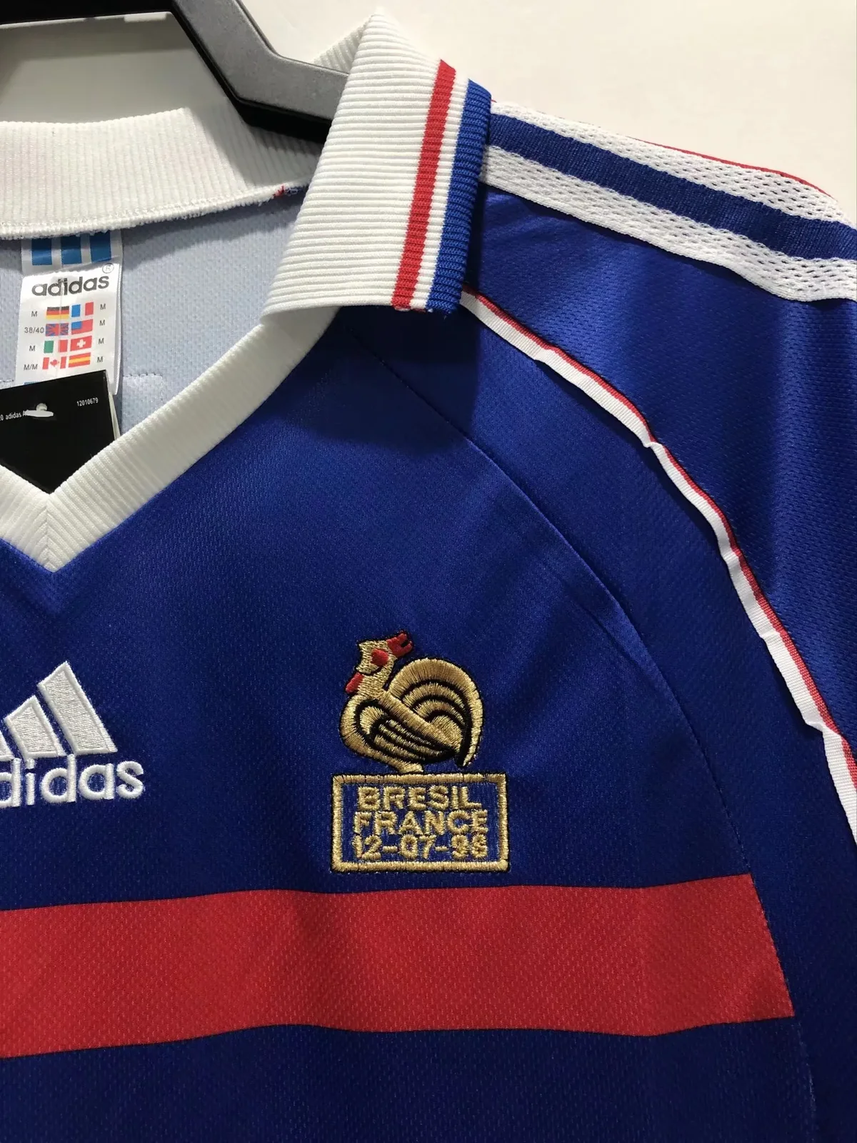 1998 France Home Long Sleeve Retro Jersey