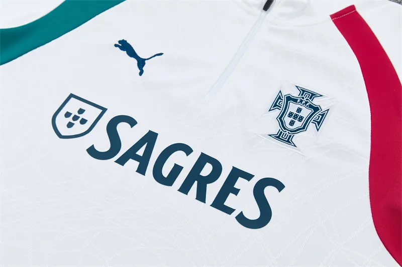 2026-27 Portugal White Half-Zip Training Jersey