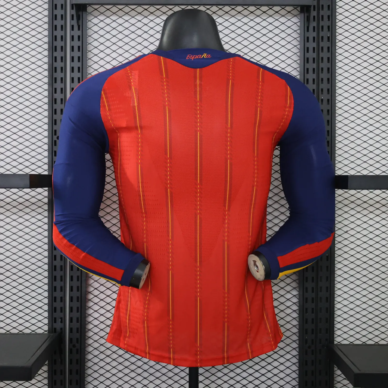 2026-27 Spain Home Long-Sleeve Jersey (with Two Stars) – Player Version