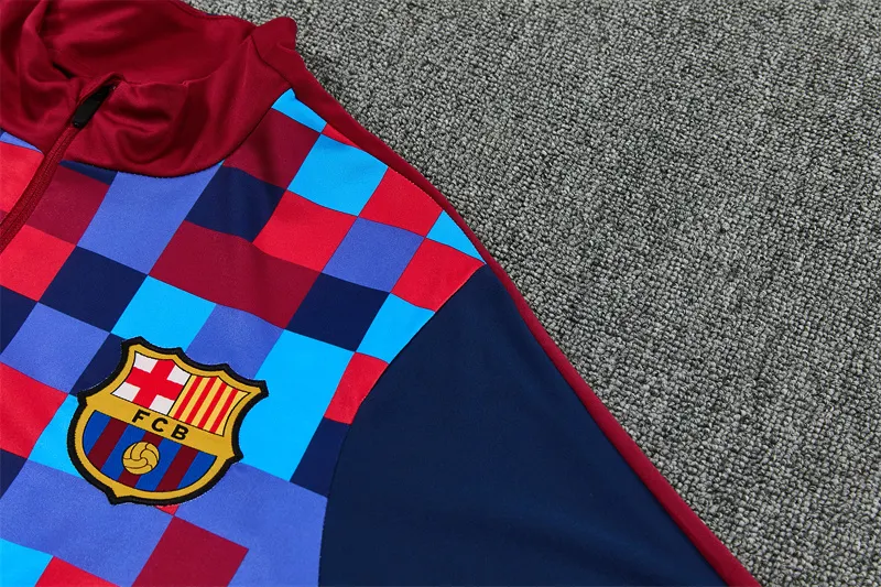 2026-27 Barcelona Red &amp; Blue Half-Zip Training Jersey