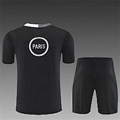 2025-26 Paris Saint-Germain Black T90 Short Sleeve Training Jersey