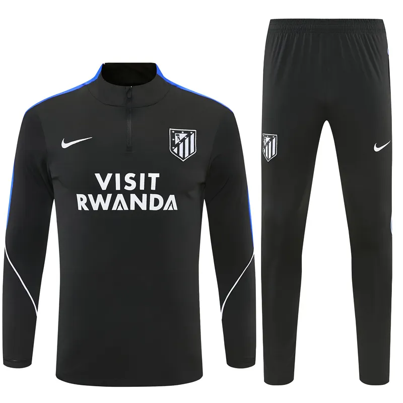 2026-27 Atlético Madrid Black Half-Zip Training Jersey