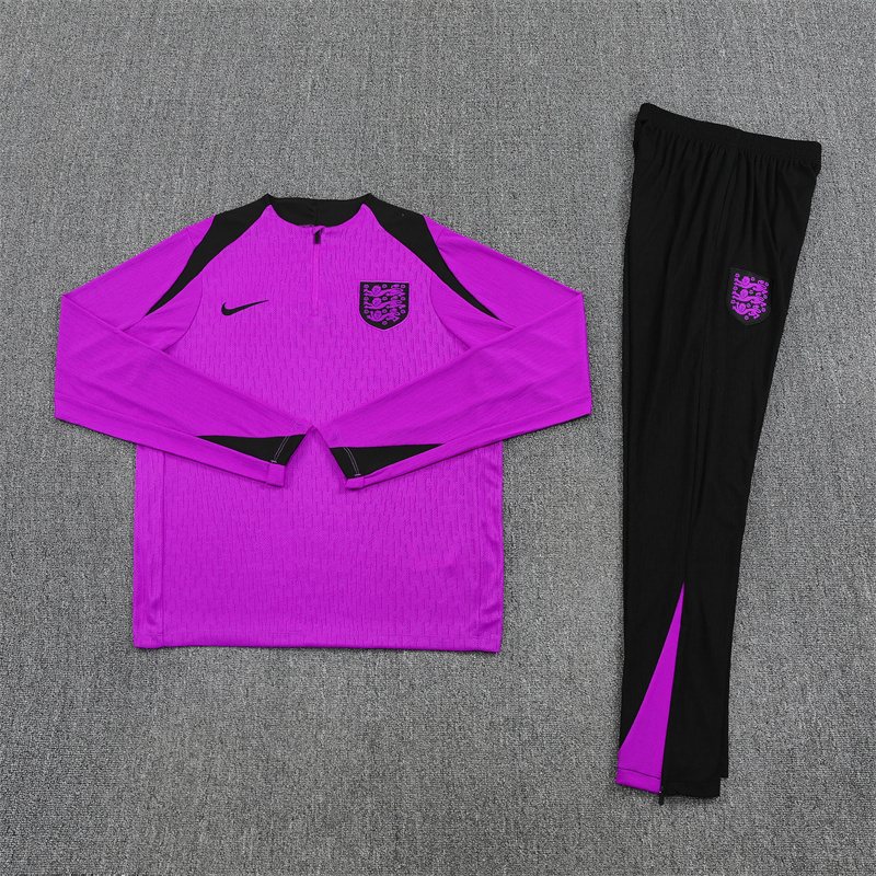 2025-26 England Purple Half-Zip Training Jersey