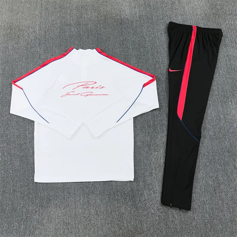 2026-27 Paris White Half-Zip Training Jersey