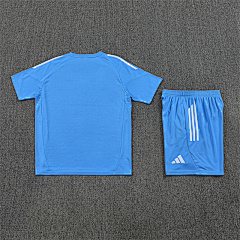 2025-26 Real Madrid light blue short-sleeved training jersey