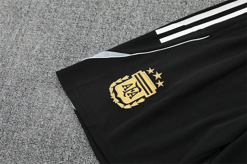 2025-26 Argentina Black Short-Sleeve Training Jersey