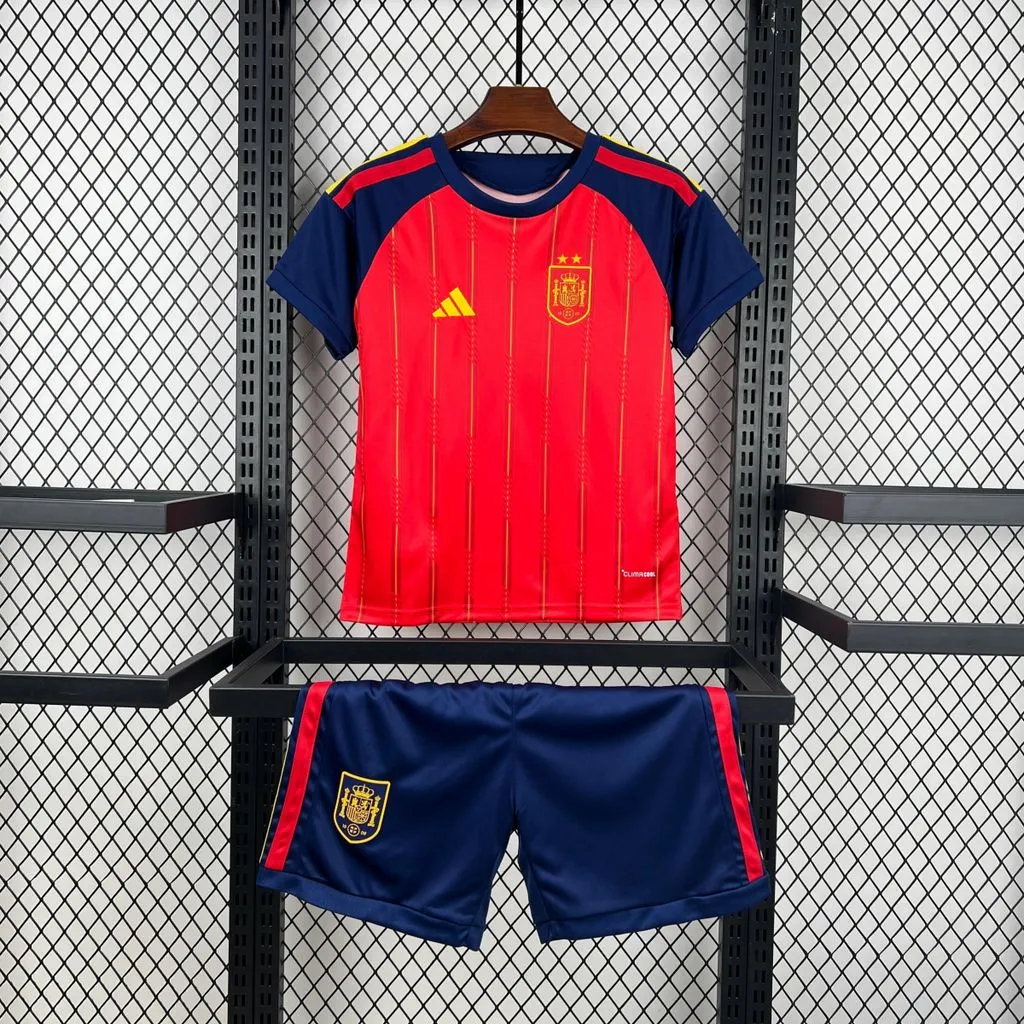 2026-27 Spain Home Jersey (Two Stars) – Kids' Version