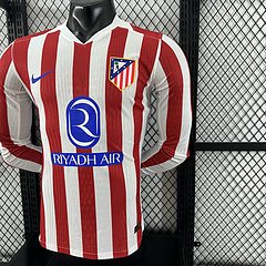 2025-26 Atletico Madrid Home Long Sleeve Shirt - Player Edition